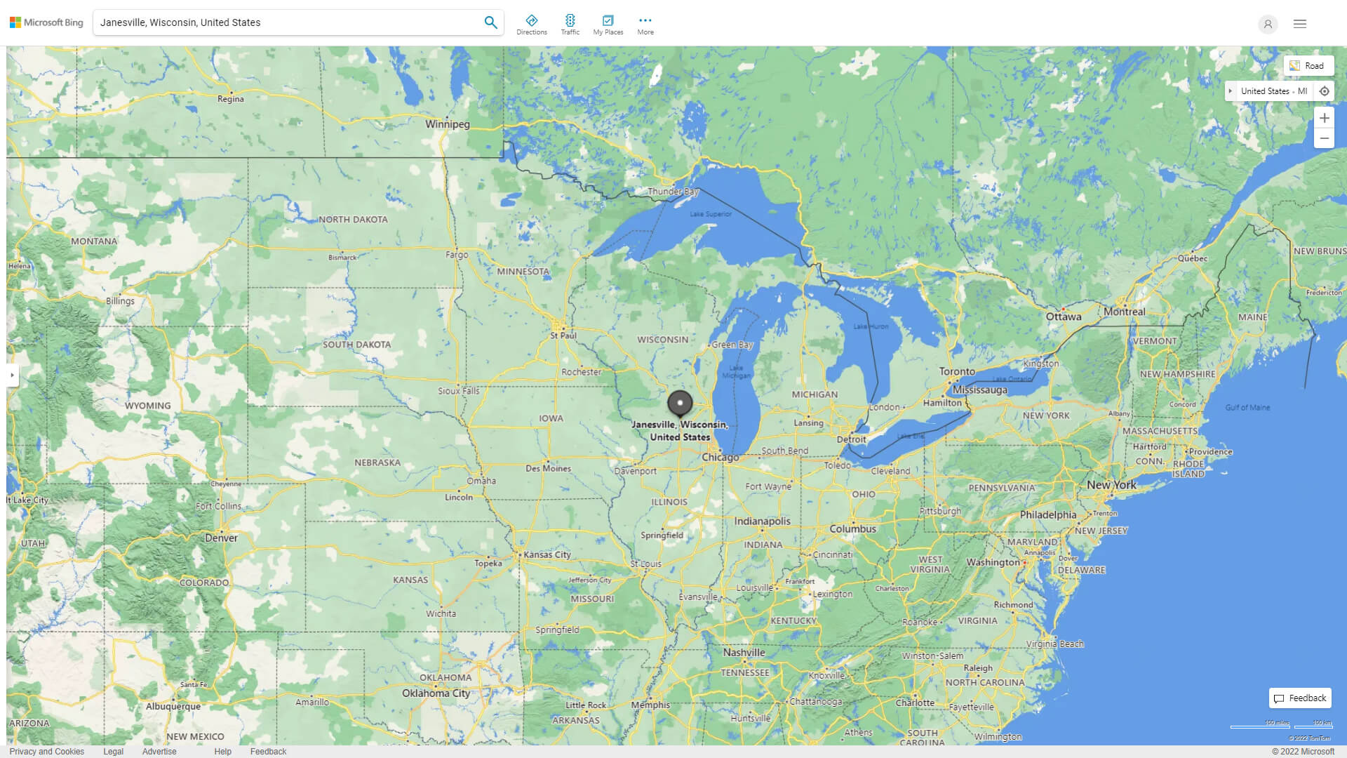 Janesville Map Wisconsin